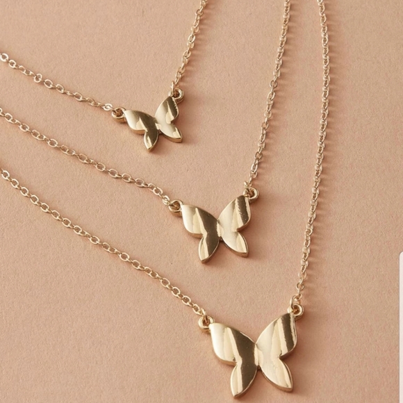 ◇Estelle◇ Layered Butterfly Necklace - Picture 3 of 3